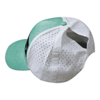 Hawaii Hat - Low Profile - Ponytail - Teal / White - Laser Mesh