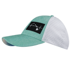 Hawaii Hat - Low Profile - Ponytail - Teal / White - Laser Mesh