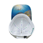 Hawaii Hat - Low Profile - Ponytail - Teal / White - Laser Mesh