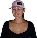 Hawaii Hat - Low Profile - Ponytail - Pink / White - Laser Mesh