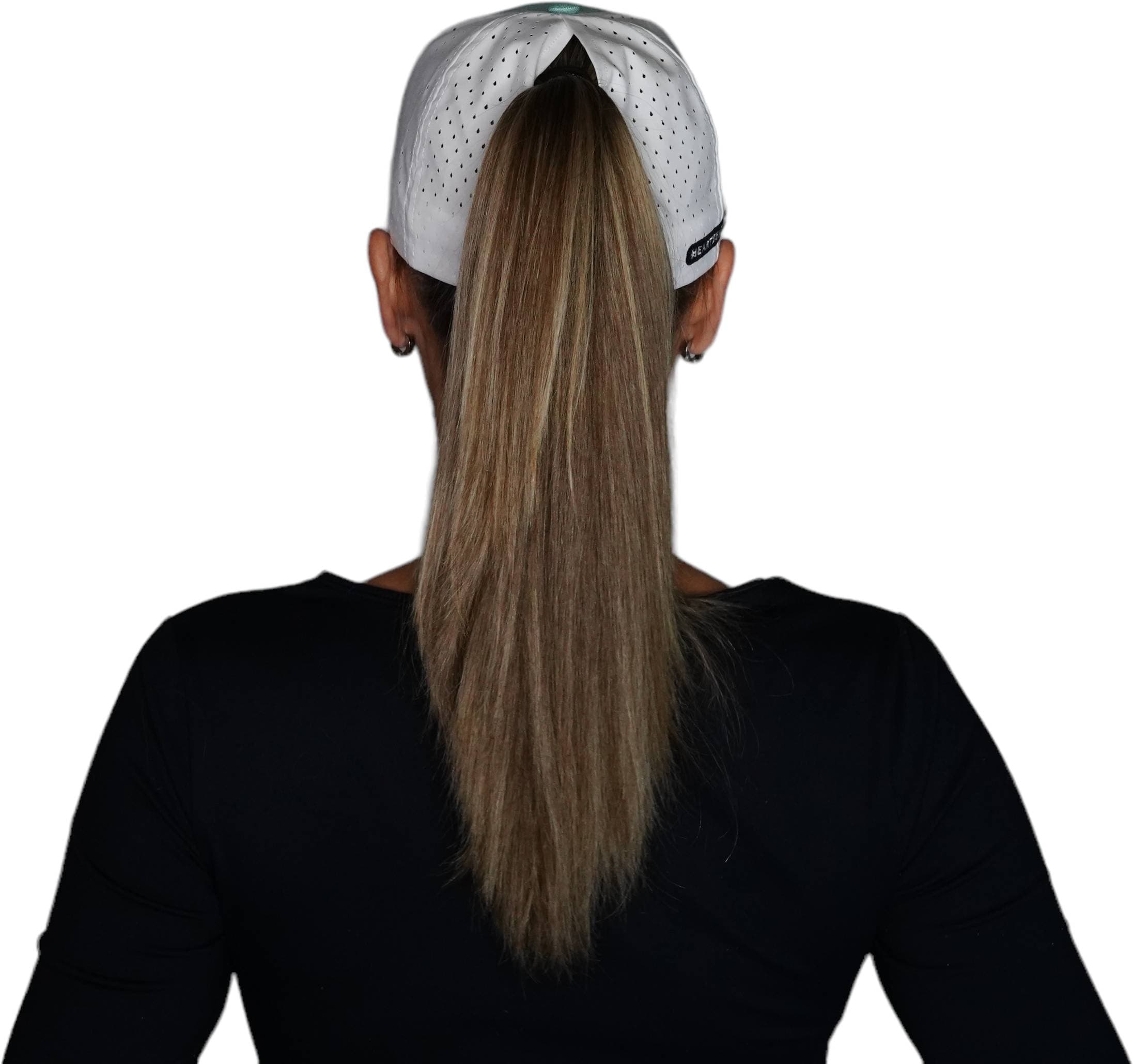 Hawaii Hat - Low Profile - Ponytail - Teal / White - Laser Mesh