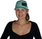 Hawaii Hat - Low Profile - Ponytail - Teal / White - Laser Mesh