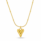 Heart Ball Pendant Necklace Dainty Love Charm Jewelry Gift