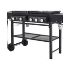 Castelle Flame Heavy-Duty All-In-One Outdoor 5-Burner 56K BTU Liquid Propane Grill (SAK57124)