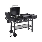 Castelle Flame Heavy-Duty All-In-One Outdoor 5-Burner 56K BTU Liquid Propane Grill (SAK57124)