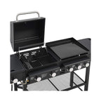 Castelle Flame Heavy-Duty All-In-One Outdoor 5-Burner 56K BTU Liquid Propane Grill (SAK57124)