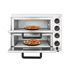 Heavy-Duty Electric 2000W Indoor Commercial Countertop Double Deck Pizza Oven (SAK36147)