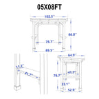 Heavy-Duty Premium Wooden Grill Gazebo With Sloped Metal Roof (SAK61583)