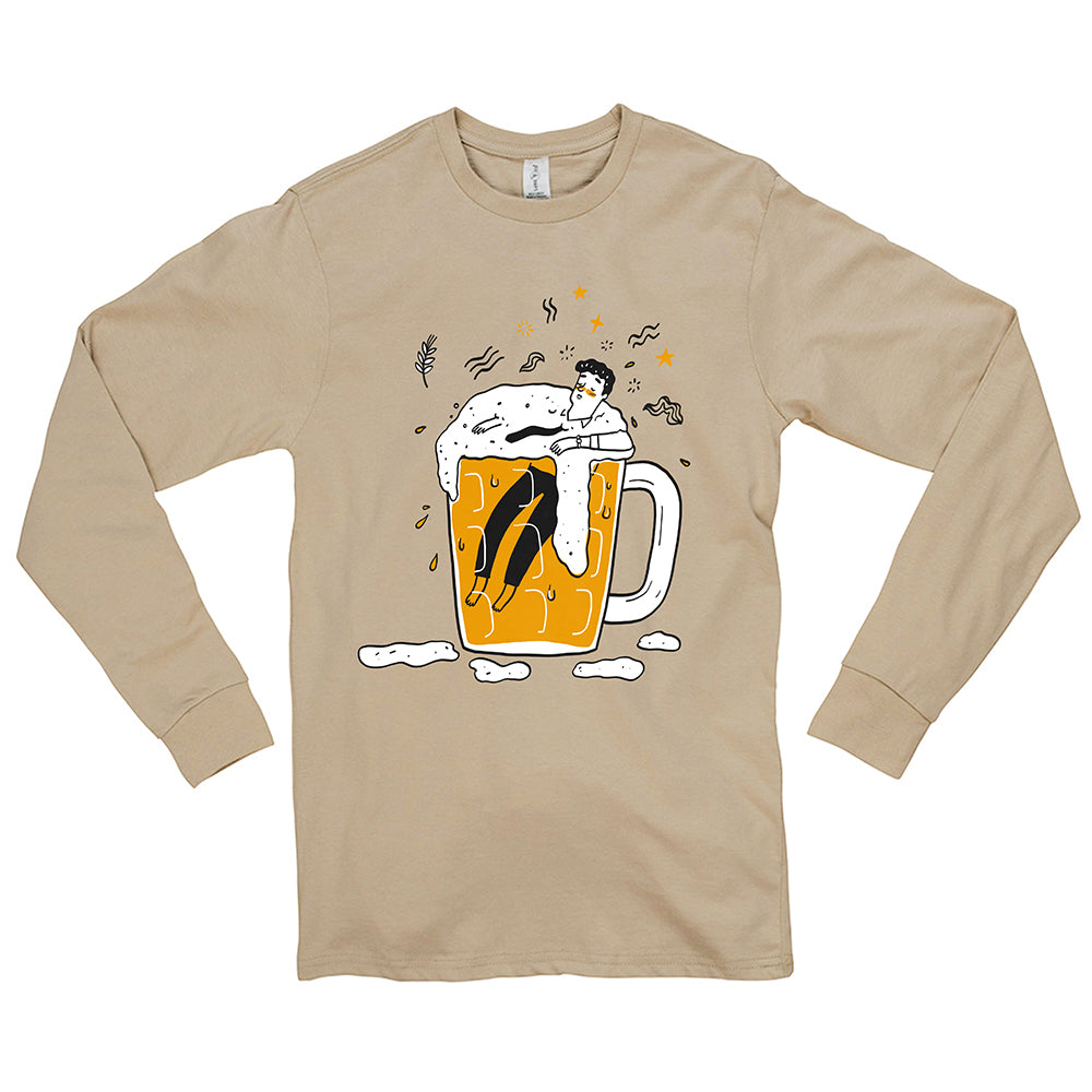 Happy Hour Soak Graphic Design Unisex Ring Spun Cotton Premium Long Sleeve T-shirt