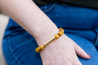 Honey Tiger Eye Cremation Bracelet for Hair Fur or Ash