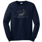 Howling Deer Graphic Men's Ultra Cotton Long Sleeve T-Shirt