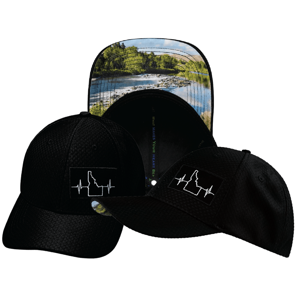 Idaho Hat - Airmesh - Athletic Fit - Black - Fabric Back