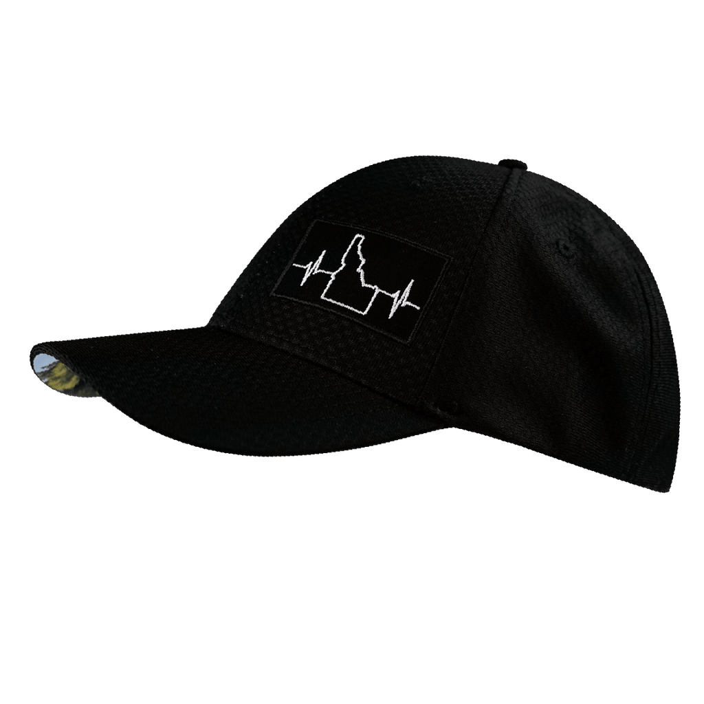 Idaho Hat - Airmesh - Athletic Fit - Black - Fabric Back