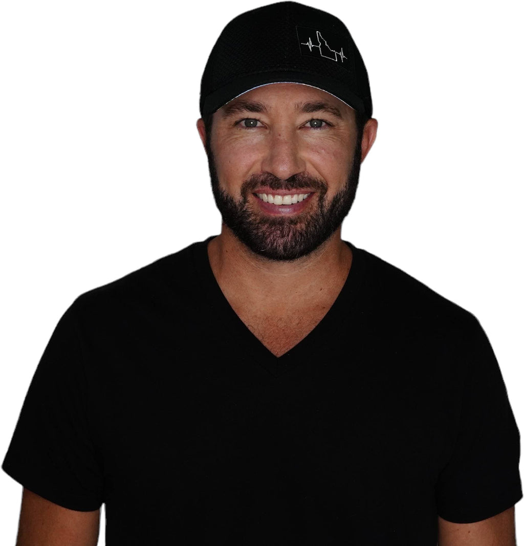 Idaho Hat - Airmesh - Athletic Fit - Black - Fabric Back