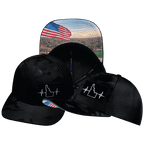 Idaho Hat - Baseball Hat Fit - Black Camo / Black - Trucker Mesh