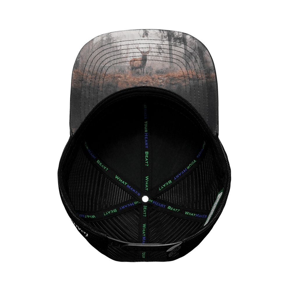 Idaho Hat - Baseball Hat Fit - Tan Camo / Black - Trucker Mesh