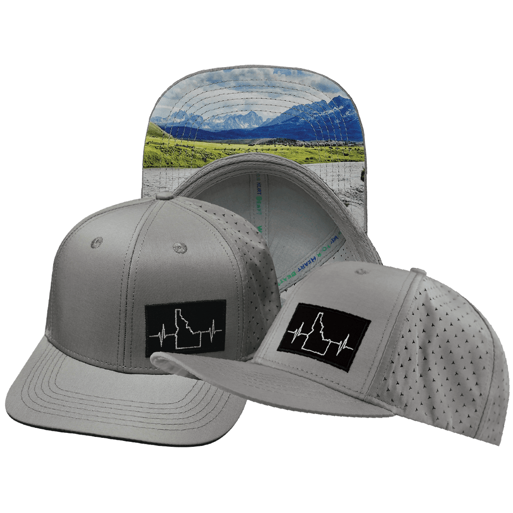 Idaho Hat - Baseball Hat Fit - Gray - Laser Mesh