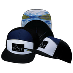 Idaho Hat - Flat Bill - Black / White / Navy - Laser Mesh