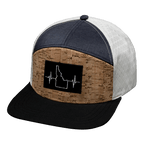 Idaho Hat - Flat Bill - Cork - Black / Navy / White - Laser Mesh