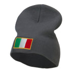 Europe Italy Flag Embroidered Big Short Beanie