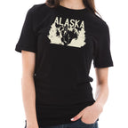 Vintage Alaska Bear Graphic Design Short Sleeve Cotton Jersey T-Shirt