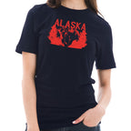 Vintage Alaska Bear Graphic Design Short Sleeve Cotton Jersey T-Shirt