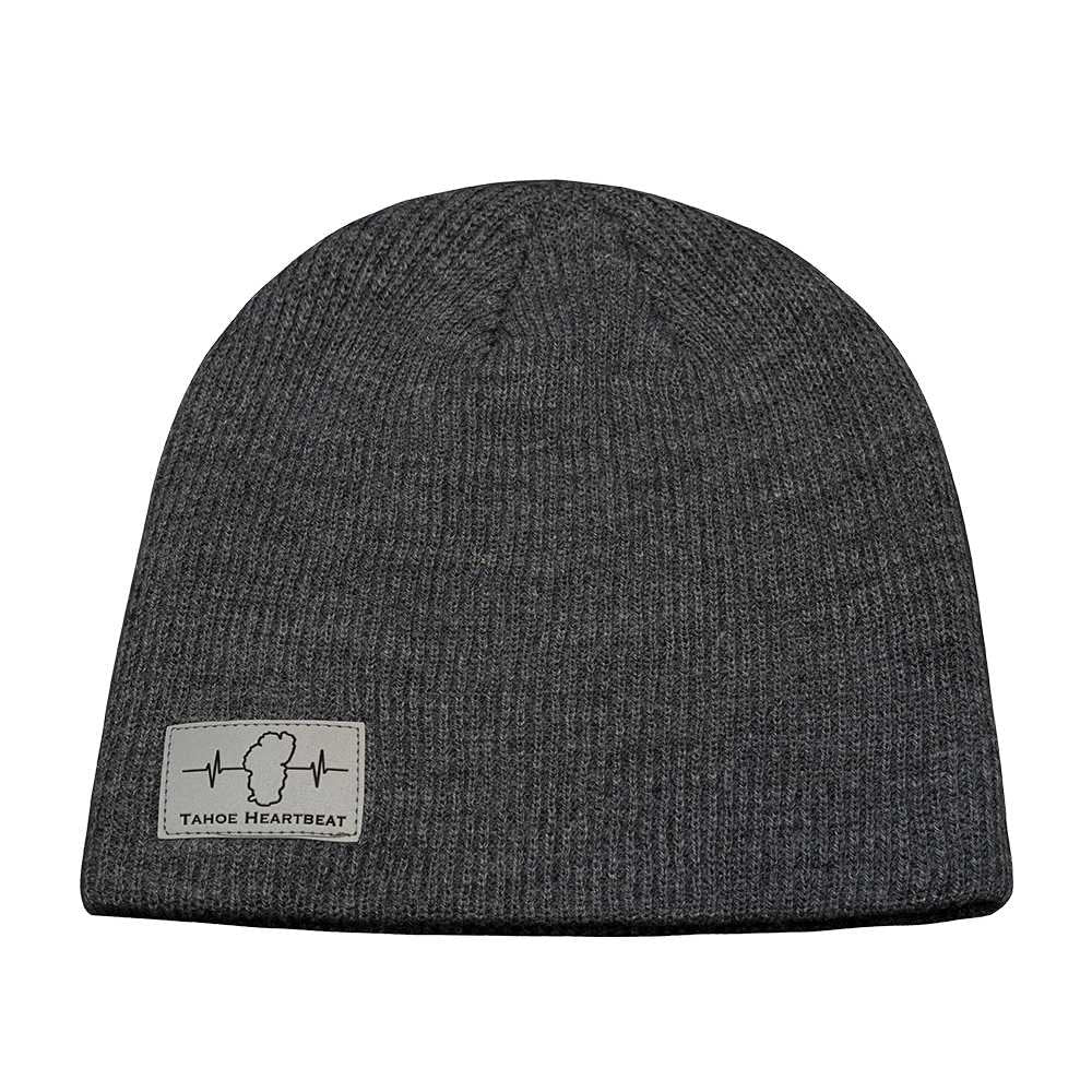 Mountains Beanie - No Cuff - Gray