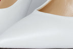The Ege White Leather Pump Fuchsia Sole Women Shoe