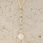 White Chalcedony Yoga Necklace