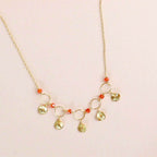 Orange Chalcedony Mini Chain Loop Necklace