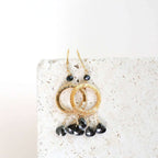 Black Spinel Mini Boho Earrings