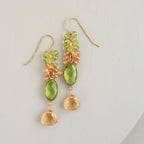 Citrine & Peridot Bezel Cluster Earrings