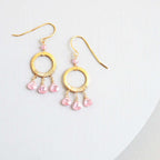 Rose Quartz Mini Boho Earrings