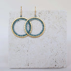 London Blue Quartz Halo Earrings