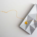 Yellow Chalcedony Pendant Necklace