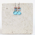 Aquamarine Quartz Silver Bala Earrings