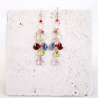 Rainbow Gemstone Waterfall Earrings