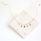 Black Spinel Gemstone Mini Sparkler Necklace
