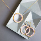 Rose Quartz Halo Necklace