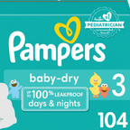 Pampers Baby-Dry Diapers Size 3, 104 Count