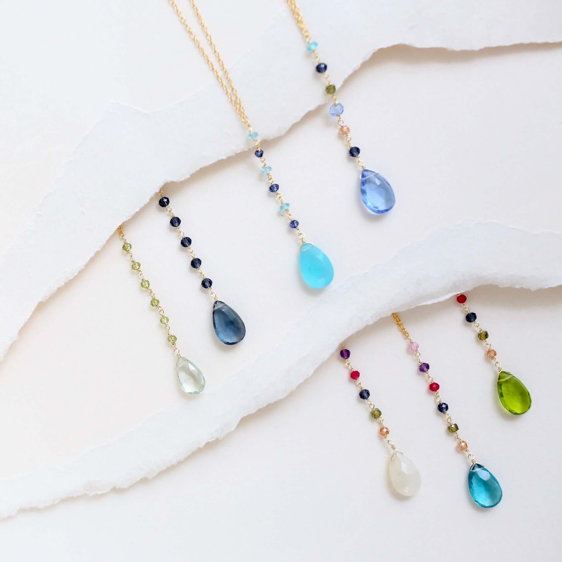 Sky Blue Quartz Yoga Pendant Necklace