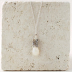 White Chalcedony Cluster Necklace