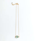 Green Amethyst Minimalist Necklace