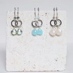 The Airie Earring - White Chalcedony Gold