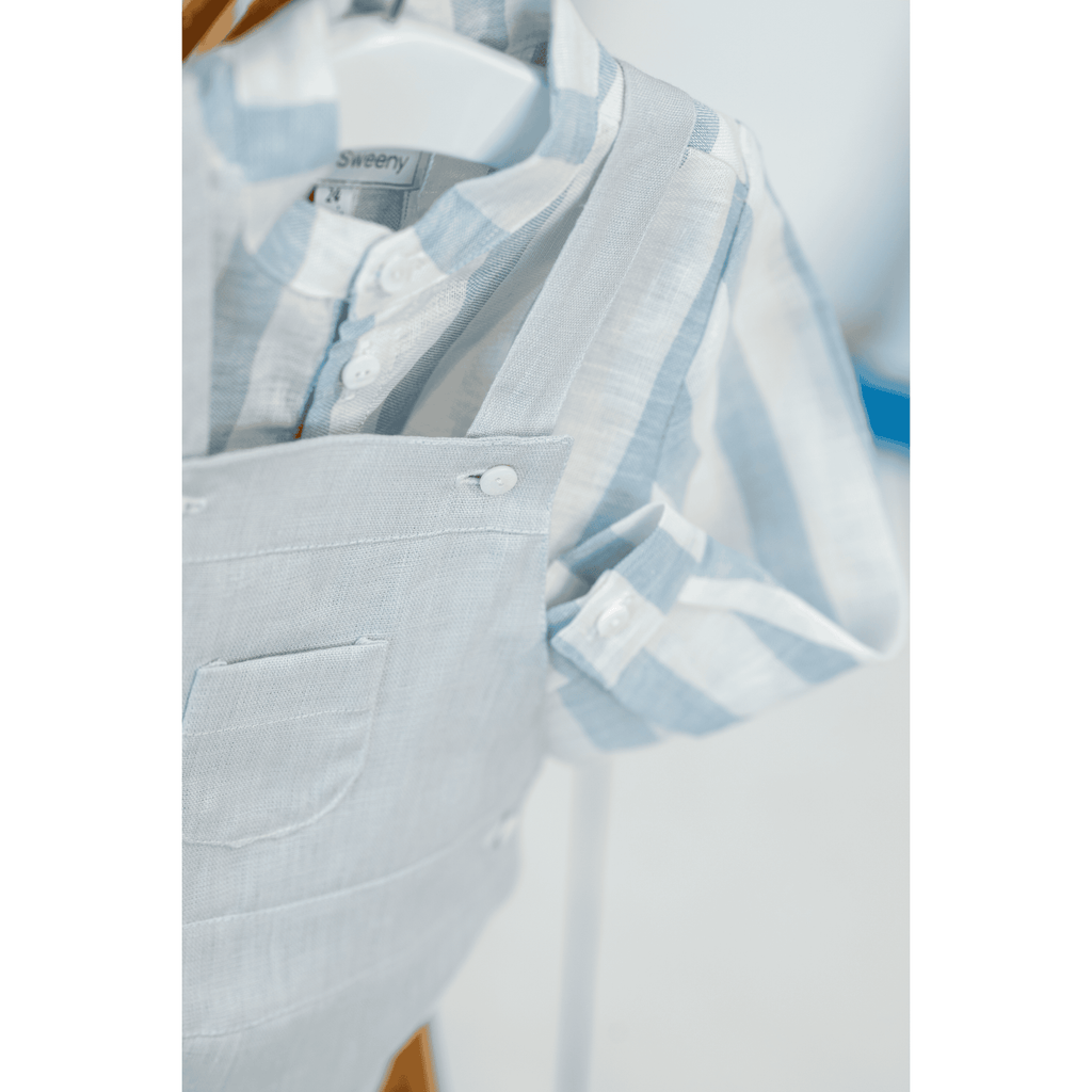 INEO | Boys Grey Linen Overalls