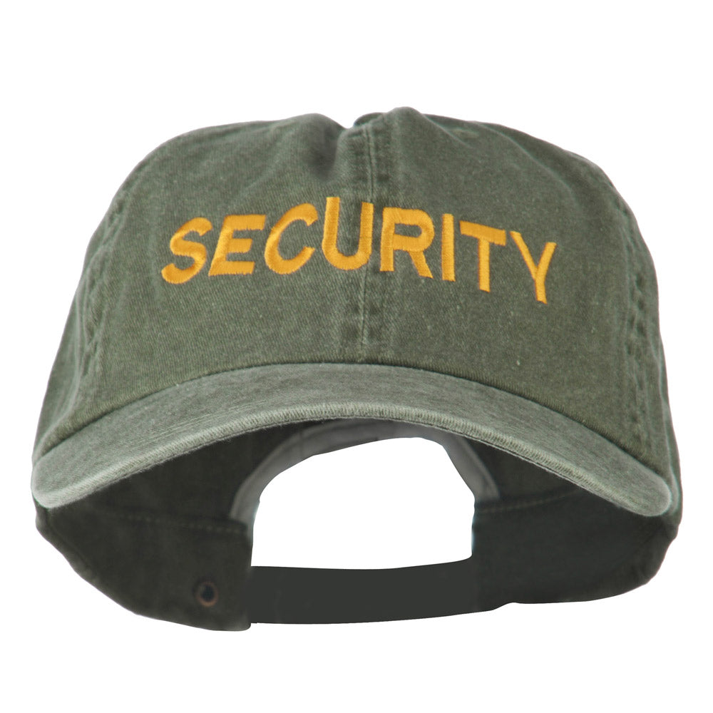 Security Letter Embroidered Big Size Washed Cap