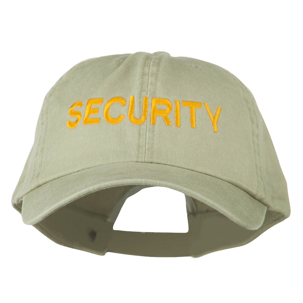 Security Letter Embroidered Big Size Washed Cap