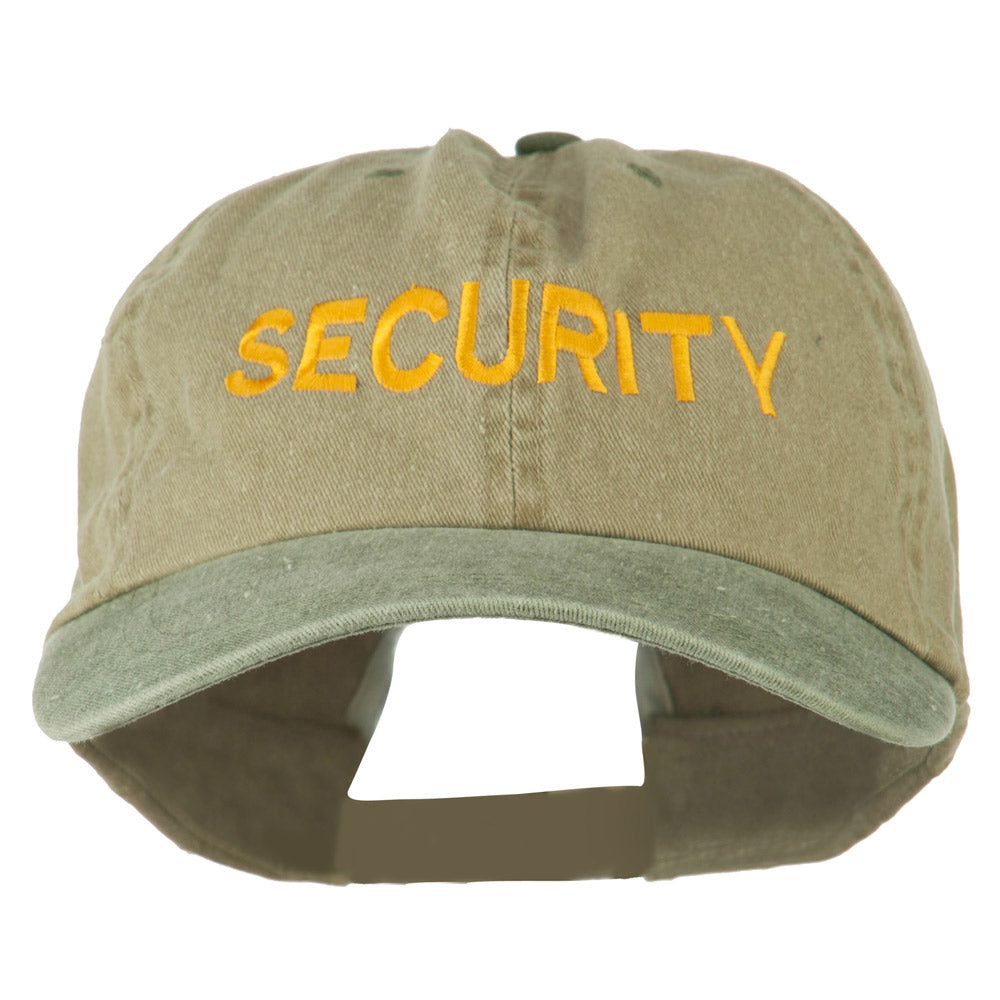 Security Letter Embroidered Big Size Washed Cap