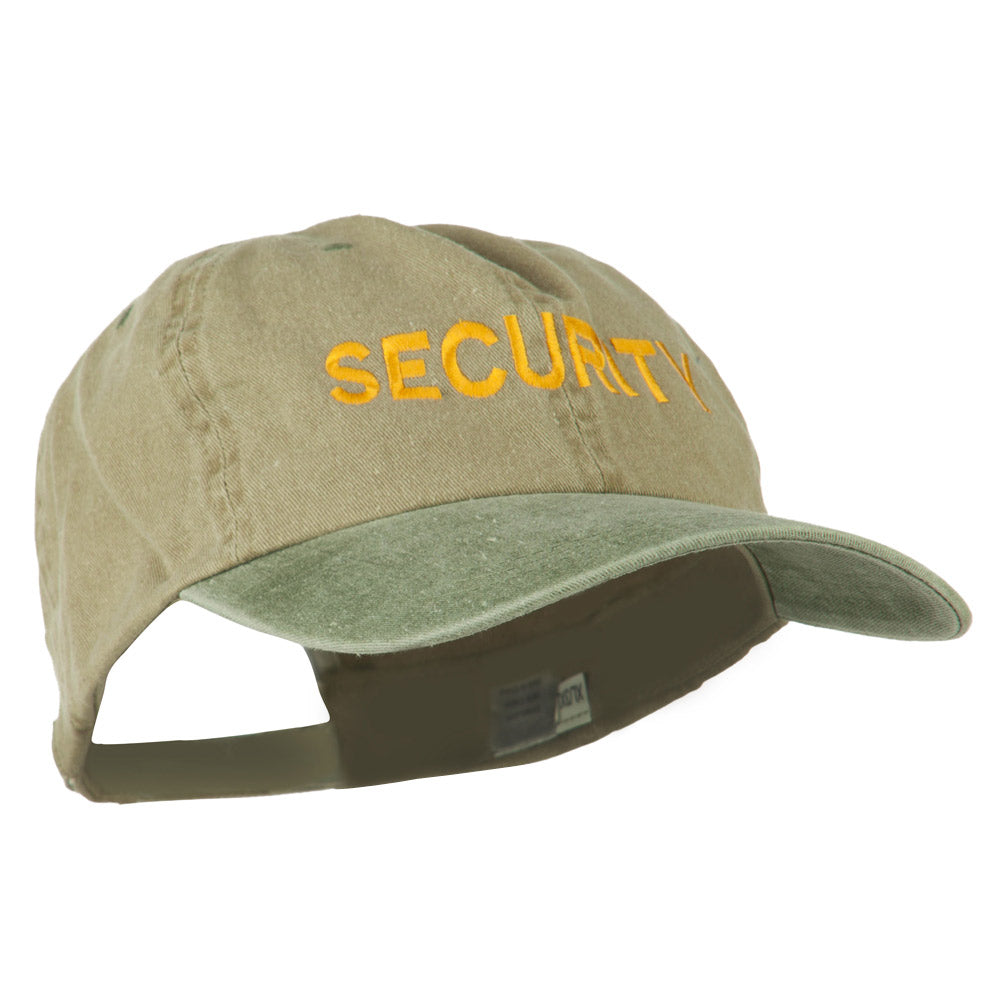 Security Letter Embroidered Big Size Washed Cap