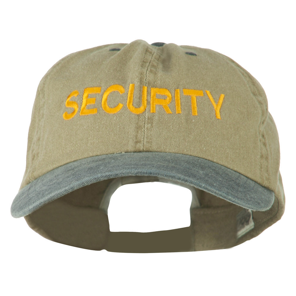 Security Letter Embroidered Big Size Washed Cap